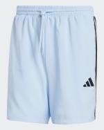 adidas Essentials 3 Stripes Chelsea Woven Men's Shorts Polyester Microfiber with Pockets Light Blue Black