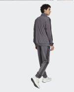  Tuta Intera Completa UOMO Adidas Basic 3-Stripes Tricot Grigio con tasche 