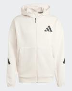 Adidas ZNE Full-Zip Hoodie Baumwolle Herren Sportjacke Kapuzenpullover Wonder Quartz