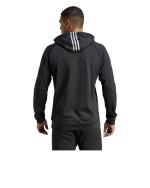 Adidas Game and Go Training Small Logo 3-Stripes Black Polyester Men's Hoodie