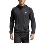 Adidas Game and Go Training Small Logo 3-Stripes Black Polyester Men's Hoodie