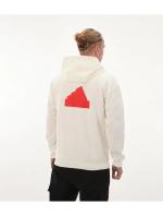  Giacca Sportiva Felpa cappuccio UOMO Adidas Bianco Future Icons Badge Of Sport 