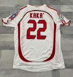 Football Jersey AC MILAN Adidas Home Kak 22 Short Sleeves Away UEFA CHAMPIONS LEAGUE FINAL 2007 Vintage Historical Celebrative