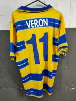  PARMA Lotto Maglia Calcio Giallo Blue Home Veron 11 1998-99 