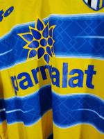  PARMA Lotto Maglia Calcio Giallo Blue Home Veron 11 1998-99 