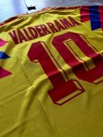  Colombia Adidas Maglia Calcio Storica vintage Giallo Valderrama 10 Italia 90 