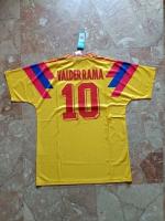  Colombia Adidas Maglia Calcio Storica vintage Giallo Valderrama 10 Italia 90 