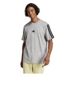 adidas Single Jersey 3-Stripes Cotton Men's Leisure T-Shirt Grey Black