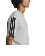 adidas Single Jersey 3-Stripes Cotton Men's Leisure T-Shirt Grey Black