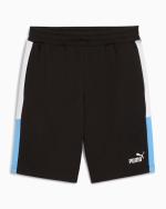 Puma Essentials Color Block 10 Cotton Men's Pocket Bermuda Sports Shorts Blue