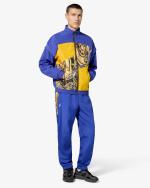 Australian Mistero 1990 Track Mens Sports Jacket Zip Pockets Made in Italy Yellow Purple