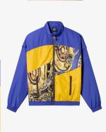 Australian Mistero 1990 Track Mens Sports Jacket Zip Pockets Made in Italy Yellow Purple