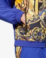 Australian Mistero 1990 Track Mens Sports Jacket Zip Pockets Made in Italy Yellow Purple