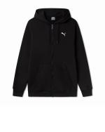Sport Suit Jacket Puma Essentials Graphic Hoodie FZ Fleece Cotton Hooded Mens Black