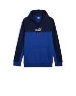 Puma Essential Block x TAPE Hoodie Fleece Mens Blue Black