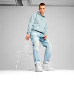 Puma Essentials Two-Colour Small Logo Cotton Men's Hoodie Light Blue