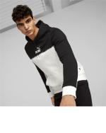 Puma Essential Block x TAPE Hoodie Fleece Mens White Black