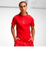 T-shirt Scuderia Ferrari Puma Race Big Shield Tonal short sleeve crew neck cotton Red mens