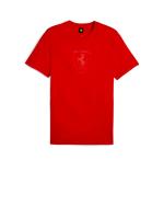 T-shirt Scuderia Ferrari Puma Race Big Shield Tonal short sleeve crew neck cotton Red mens