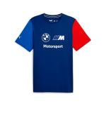T-shirt leisure puma BMW MMS ESS Logo Tee Crewneck Cotton Blue