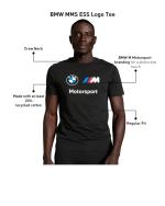 T-shirt puma BMW MMS ESS Logo Tee Crewneck black Cotton