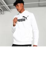 Puma Essentials Big Logo Hoodie Cotton Fleece Men White