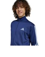  Tuta Intera Completa UOMO Adidas Basic 3-Stripes French Terry Blu Tempo Libero 