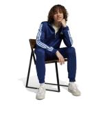  Tuta Intera Completa UOMO Adidas Basic 3-Stripes French Terry Blu Tempo Libero 