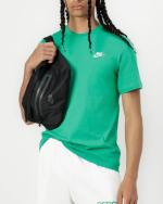 Leisure t-shirt nike NSW CLUB TEE Bottle Green Cotton