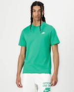 Leisure t-shirt nike NSW CLUB TEE Bottle Green Cotton
