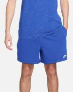  Pantaloncini Shorts UOMO Nike Club Flow French-Terry Blu Royal Cotone 