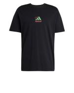 T-shirt Leisure Adidas T-shirt Lounge Pizza Graphic Crewneck Cotton jersey black unisex