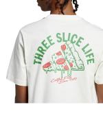 T-shirt Leisure Adidas T-shirt Lounge Pizza Graphic Crewneck Cotton jersey black unisex