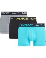 Nike Underwear TRUNK 3 PACK Boxer Culotte COTTON Men's Underwear Multicolor Blue Grey Black
