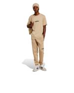  T-shirt tempo libero UOMO Adidas Beige Linear Single Jersey Cotone 
