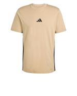  T-shirt maglia maglietta UOMO Adidas Essentials Single Jersey 3-Stripes Beige 