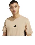  T-shirt maglia maglietta UOMO Adidas Essentials Single Jersey 3-Stripes Beige 