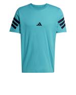  T-shirt maglia maglietta UOMO Adidas Azzurro Future Icons 3-Stripes Cotone 