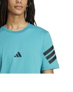  T-shirt maglia maglietta UOMO Adidas Azzurro Future Icons 3-Stripes Cotone 