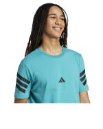  T-shirt maglia maglietta UOMO Adidas Azzurro Future Icons 3-Stripes Cotone 