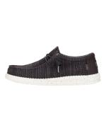  Scarpe Casual Mocassini UOMO Hey Dude Wally stretch mesh m Nero Bianco 