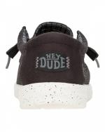  Scarpe Casual Mocassini UOMO Hey Dude Wally stretch mesh m Nero Bianco 