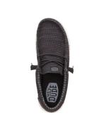  Scarpe Casual Mocassini UOMO Hey Dude Wally stretch mesh m Nero Bianco 