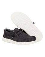  Scarpe Casual Mocassini UOMO Hey Dude Wally stretch mesh m Nero Bianco 
