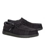  Scarpe Casual Mocassini UOMO Hey Dude Wally stretch mesh m Nero 