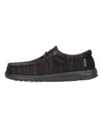  Scarpe Casual Mocassini UOMO Hey Dude Wally stretch mesh m Nero 