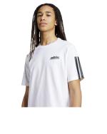  T-shirt maglia maglietta UOMO Adidas Bianco Script Single Jersey Cotone 