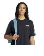  T-shirt maglia maglietta UOMO Adidas Nero Script Single jersey Cotone 