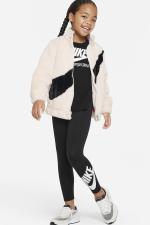 Nike BIG SWOOSH FAUX FUR JACKET GIRL White