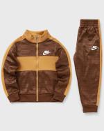 Nike Textured Club Knit Kids Unisex Brown Tracksuit
